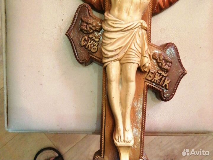 Икона Освещена 49,29см Крест настенный