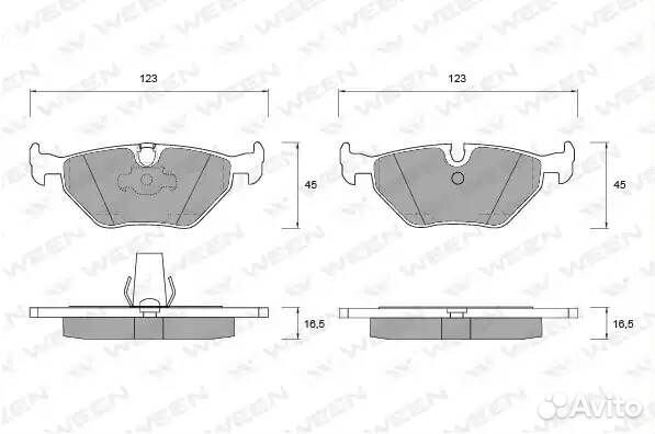 Колодки тормозные дисковые задние