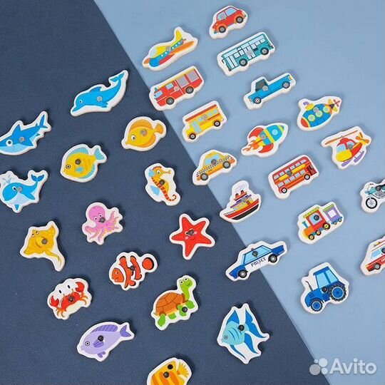 Магнитная рыбалка деревянная транспорт и морской м