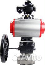 Кран шаровой DN.ru BV3232P(4pc) -SP-3WL-T-ISO-H Ду15 Ру63 стандартнопроходной трехходовой L-тип, нер