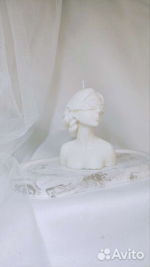 Свечи ручной работы из натурального воска. Декор