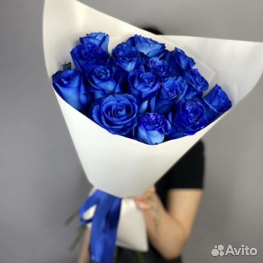 Букет/ синие розы/ цветы с доставкой