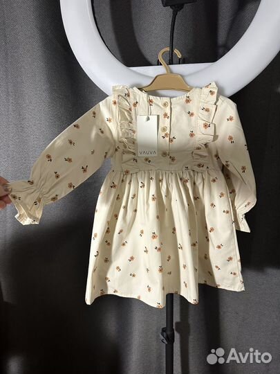 Платье для девочки на 1-2 года экохлопок