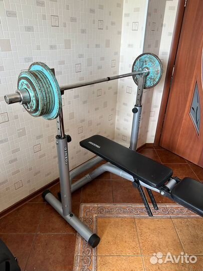 Скамья для жима со стойкой для штанги Torneo