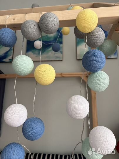 Шарики с лампочками (гирлянда) интерьерная