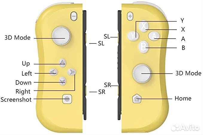 Новые Joy-con для Nintendo switch желтый