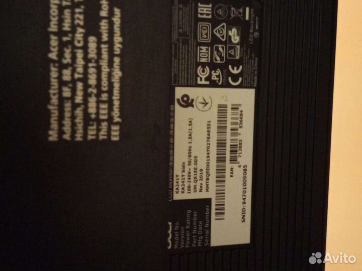 Монитор acer 24