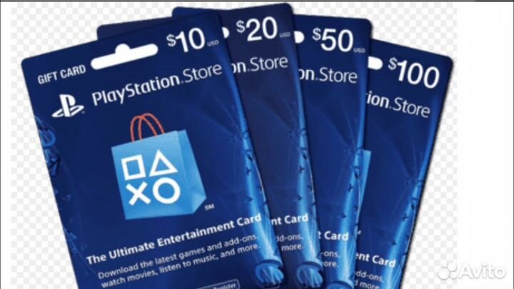 Карта пополнения Playstation PSN EU, US, UK, ZL