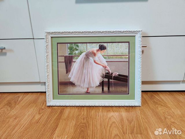 Картина "балерина" 47*38, фотопечать,багетная рама