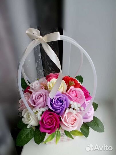 Букет из мыльных роз