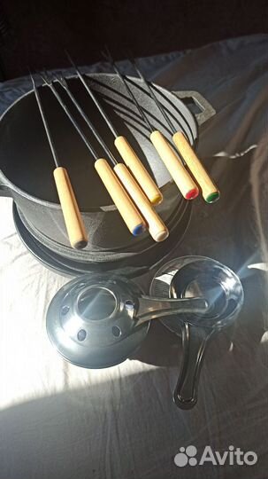 Казан для фондю, чугунный Gipfel, новый