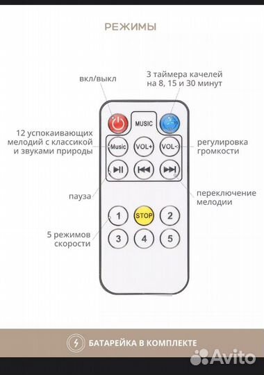 Электрокачели для новорожденных