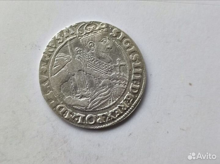 Орт 1623 Сигизмунд III Ваза Польша Серебро