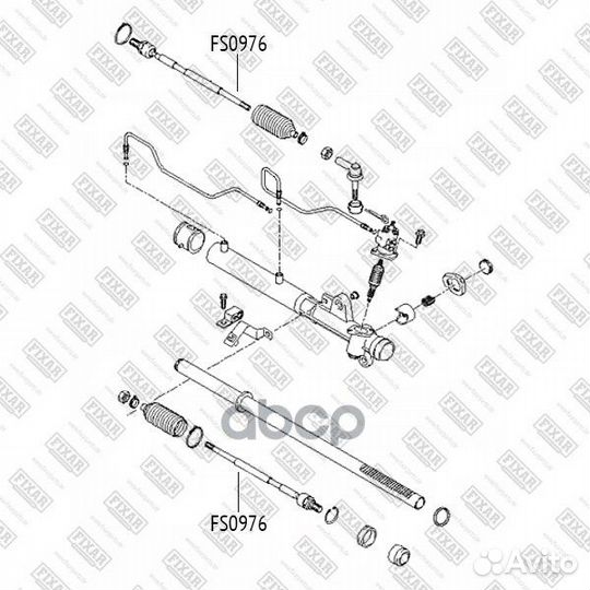 Тяга рулевая левая правая перед fixar 650