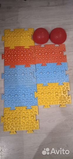 Модульный массажный коврик+2полусферы