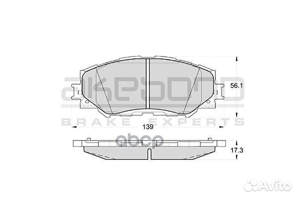Колодки тормозные дисковые передние toyota coro