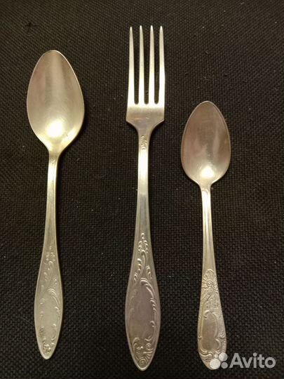 Ложка и вилка мельхиоровая