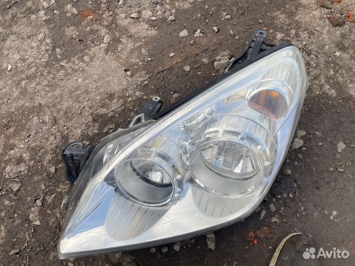 Фара передняя левая opel astra H хром