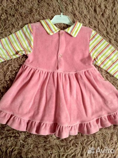 Велюровое платье для девочки