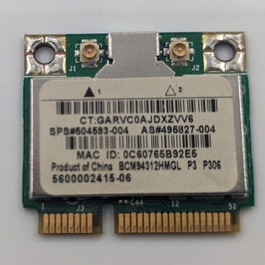 [504593-004] Wi-Fi Модуль 504593-004, Bcm94312hmg, Hp Compaq 61