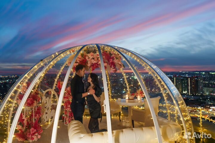 Свидание-сюрприз в куполе с видом на Хабаровск