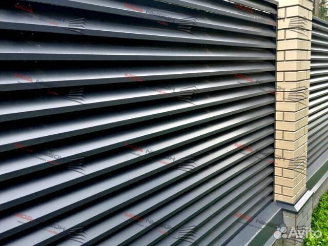 Забор жалюзи горизонтальный