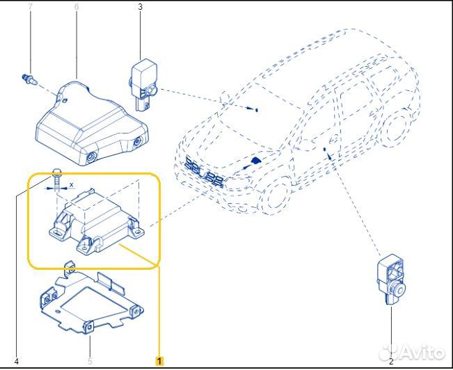 Блок управления AIR BAG Renault Duster F4R 2021