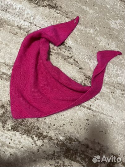 Вязаная косынка бактус ангора