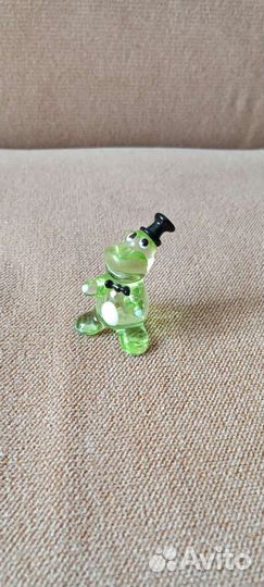 Бегемотик стеклянная фигурка