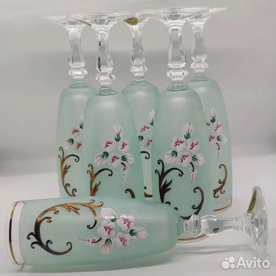 Старое стекло Калининские бокалы фужеры