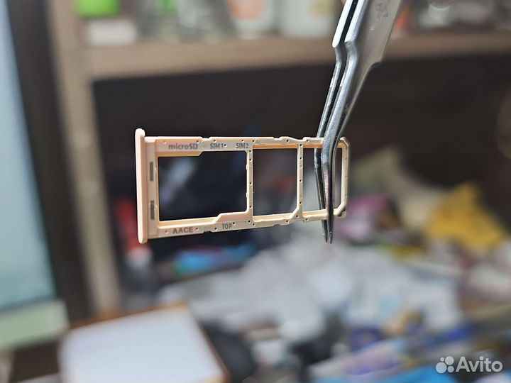 Лоток симкарты Samsung A23 оранжевый
