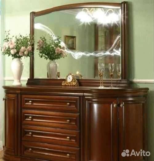 Зеркало Василиса (массив и шпон красного дерева)