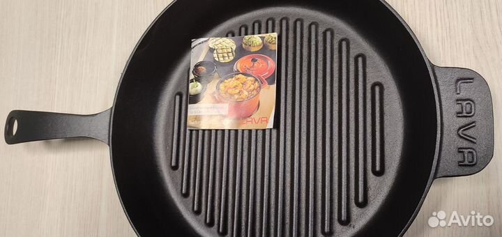 Сковорода Гриль с ручкой диа 28, Чугун Lava (Лава)