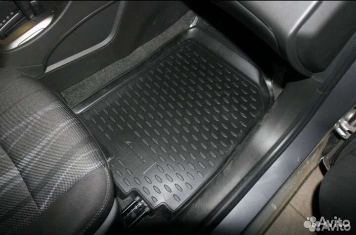 Коврики салона hyundai accent резина с 2000-12