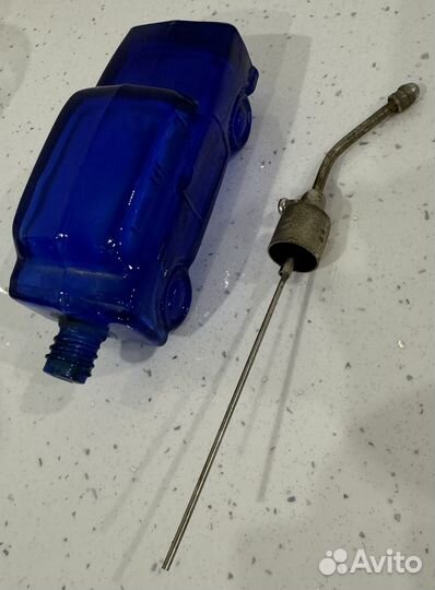 Флакон для духов синее стекло машина винтаж СССР