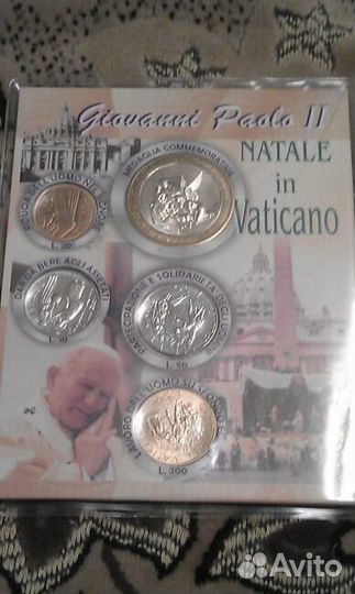 Набор монет Ватикана. Лиры