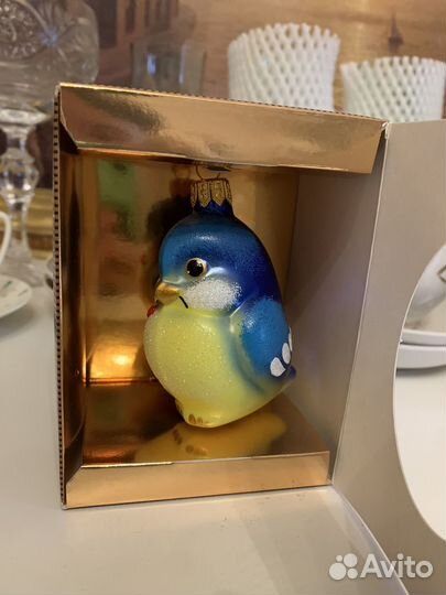 Новогодняя ёлочная игрушка синичка, Ариель