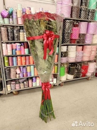 Длинные высокие розы 110 150 160 180 200 см