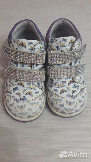 Ботинки натуральные кожанные для девочки