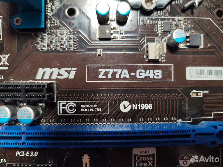 Материнская плата сокет 1155 msi Z77A-G43