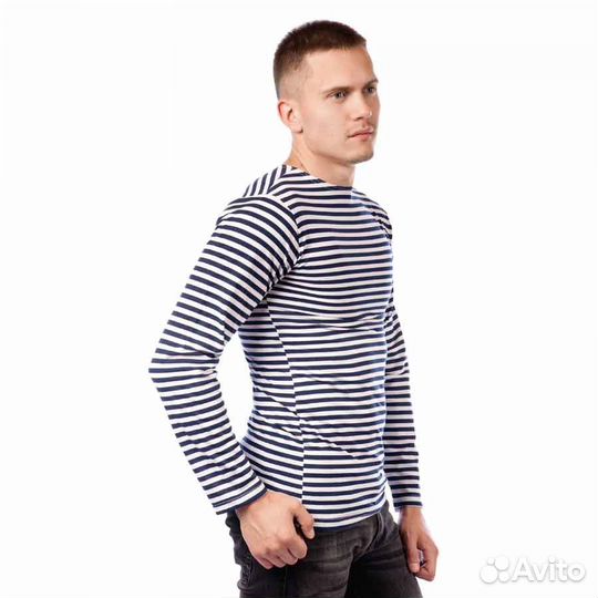 Тельняшка летняя с синей полосой вмф