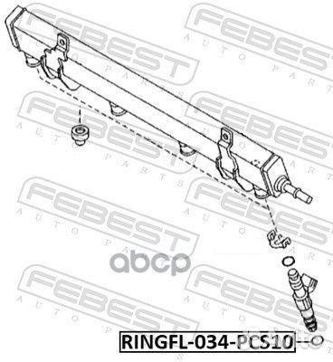 Кольцо уплотнительное форсунки впрыска топлива (10
