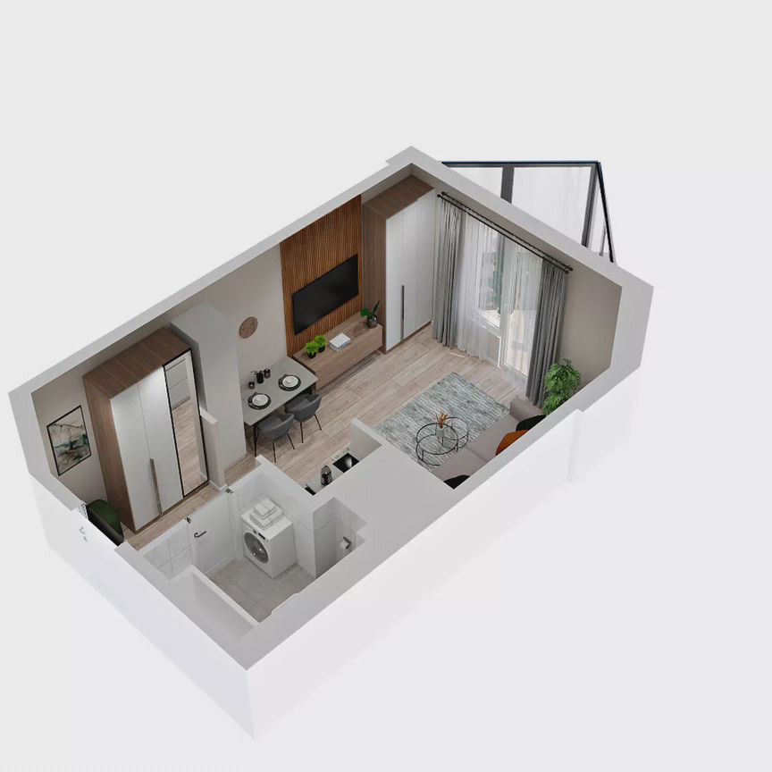 Квартира-студия, 24,1 м², 2/19 эт.