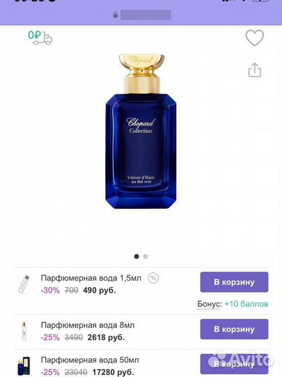 Chopard Vetiver D'Haiti Au The Vert 18 мл