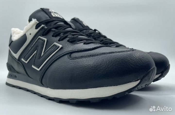 Мужские зимние кроссовки с мехом new balance 574