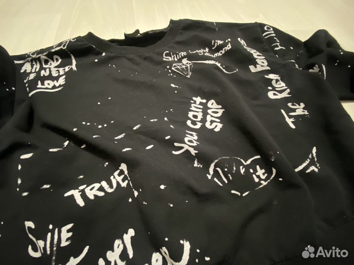 Укороченная кофта черная размер 46-48