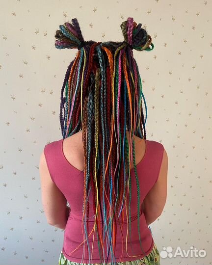 Косы с канекалоном, афрокосы