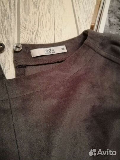 Платье под замшу европейский бренд