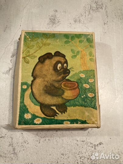 Кубики деревянные СССР с рисунками. Набор