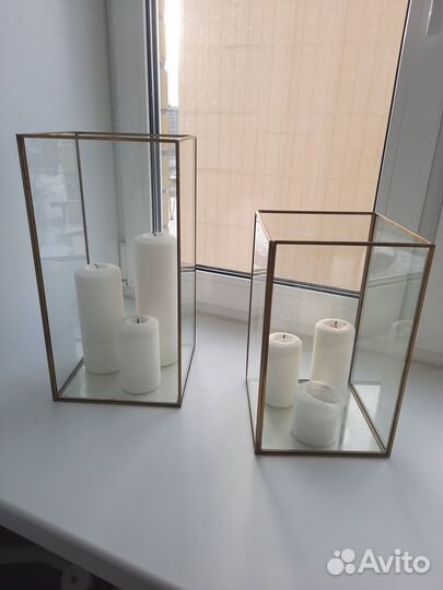 Стеклянные подсвечники